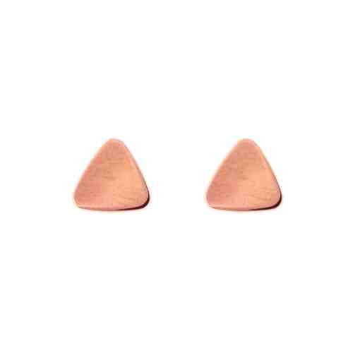 Cercei Argint 925, placati cu aur roz 18K, Charming Filled Triangles Stud