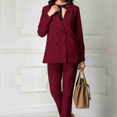 Compleu Artista grena sacou si pantalon