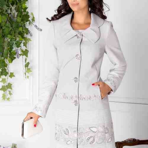 Compleu Ivy gri cu motive florale roz