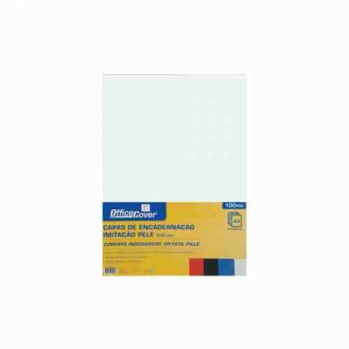 Coperta indosariere A4 carton imitatie piele Office-Cover LG-11 230g alb 100/top