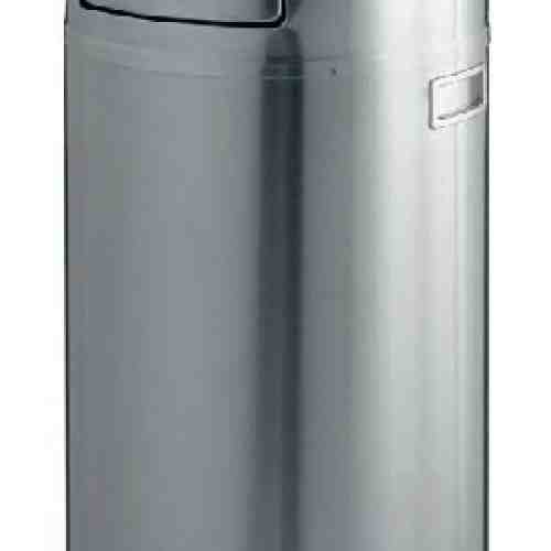 Cos metalic cu capac galvanizat, 40 litri, VEPA BINS Kickboy - stainless steel mat