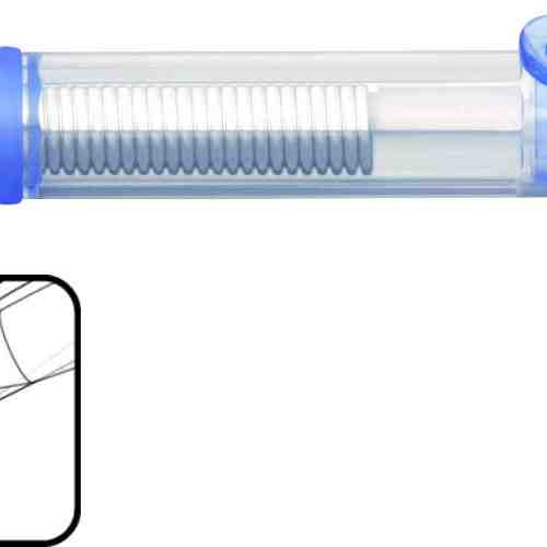 Creion mecanic PENAC Shaking, rubber grip, 0.5mm, varf metalic - corp transpatent albastru