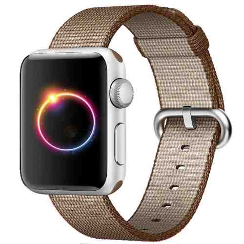 Curea pentru Apple Watch 42 mm iUni Woven Strap, Nylon, Brown