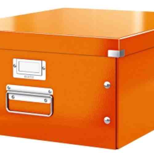 Cutie arhivare 369 x 200 x 484 mm, LEITZ Click & Store, carton laminat - portocaliu