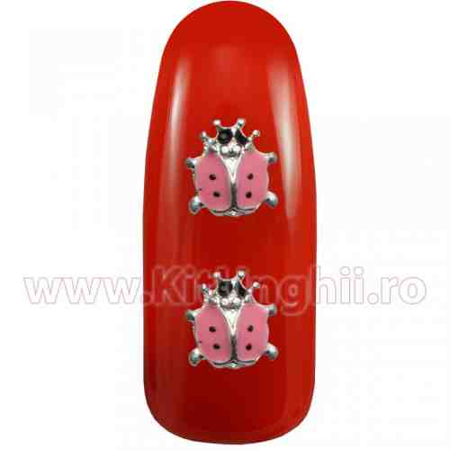 Decoratiuni Unghii 3D - Buburuza roz set 2 bucati