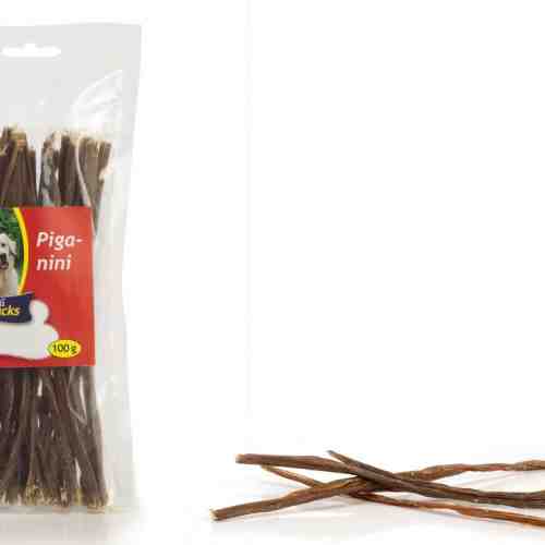Recompense pentru caini Delisnacks Piganini Intestine Porc 100gr