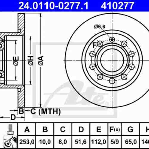 Disc frana ATE 24.0110-0277.1