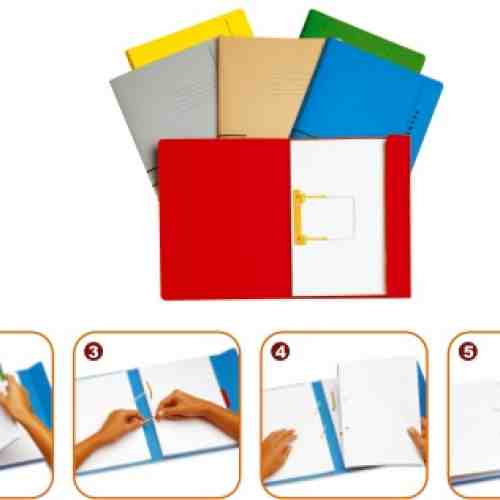 Dosar carton color cu alonja arhivare de mare capacitate, JALEMA Secolor - verde