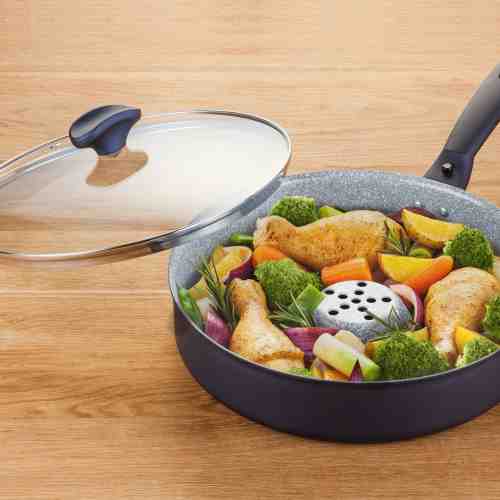 Dry cooker, 26cm , capac inclus, maner detasabil, Delimano Ceramica Delicia