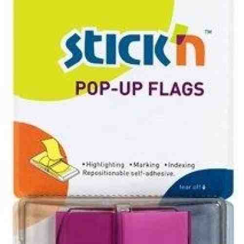 Film index autoadeziv 45 x 25mm, 50 file/set, cu dispenser, Stick"n Pop-up - mov