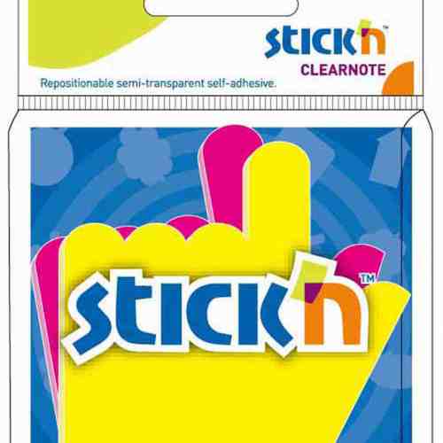 Film index autoadeziv 76 x 76 mm, 2 x 30 file/set, Stickn - mana - galben/magenta neon"