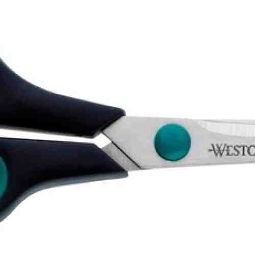 Foarfeca otel, 200 mm, cu rubber grip, WESTCOTT Easy Grip - pentru stangaci - 10 ani garantie