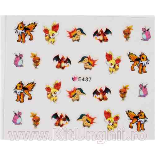 Folie Stickere unghii, model E437