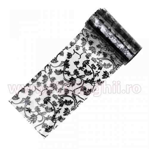 Folie Transfer #196 Black Flowers