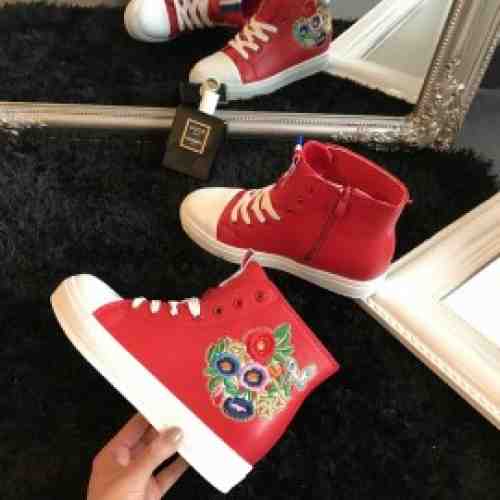 Ghete Dama Traditional Rosii Cod: 933 (CULOARE: Rosu, MARIME: 39)