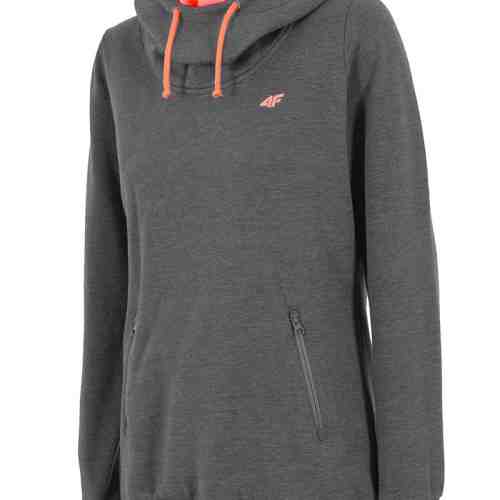 Hanorac sport de dama 4F, detine guler, gri