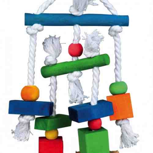 Jucarie colorata din lemn pentru pasari Trixie 24 cm