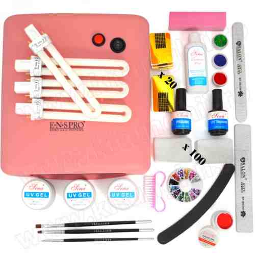 Kit Unghii False cu Gel UV - Promotie #48 + CADOU Gel Color ENS PRO