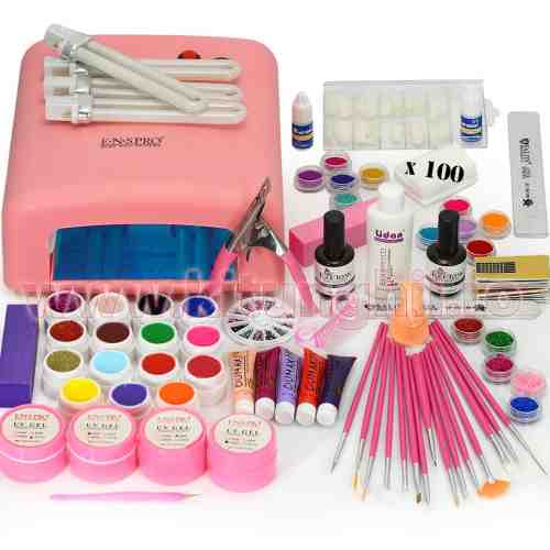 Kit Unghii False cu Gel UV - Promotie #55 + CADOU Set 15 Pensule Manichiura