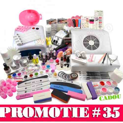 Kit Unghii False Duo cu Gel UV si Oja Semipermanenta Lidan - Promotie #35 + CADOU