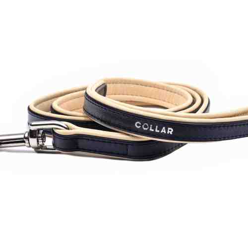 Lesa neagra din piele pentru caini Collar Brilliance 18 mm X 122 cm