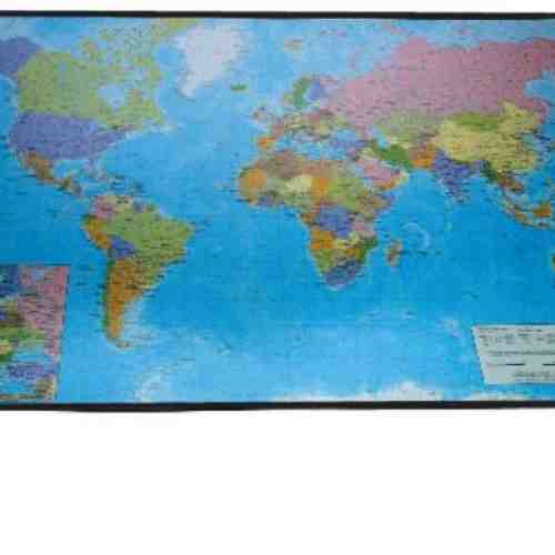 Mapa birou 41 x 62,5 cm, buretata, LANDS - harta lumii/Europa