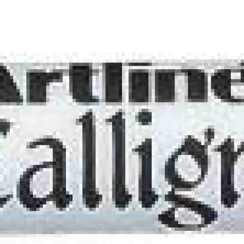 Marker ARTLINE Calligraphy, varf tesit din fetru 4.0mm - rosu