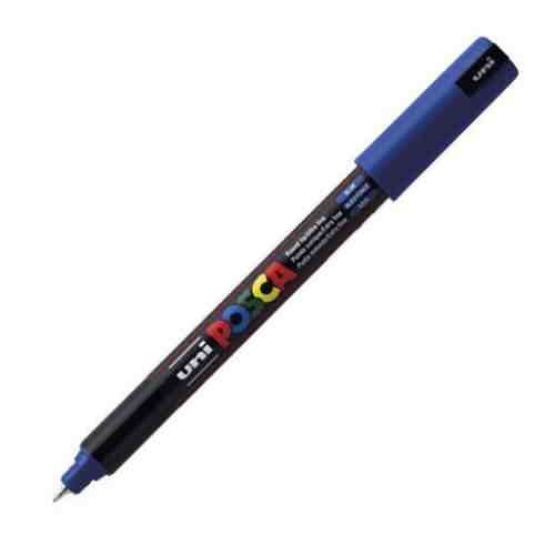 Marker UNI PC-1MR Posca 0,7 mm varf fin metalic albastru