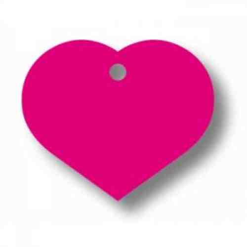 Medalion pentru Caini si Pisici Inima Roz S