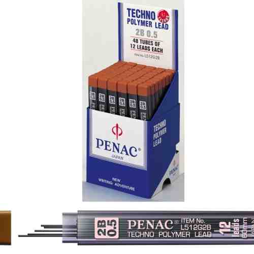 Mine pentru creion mecanic 0,5mm, 12/set, PENAC - 2B