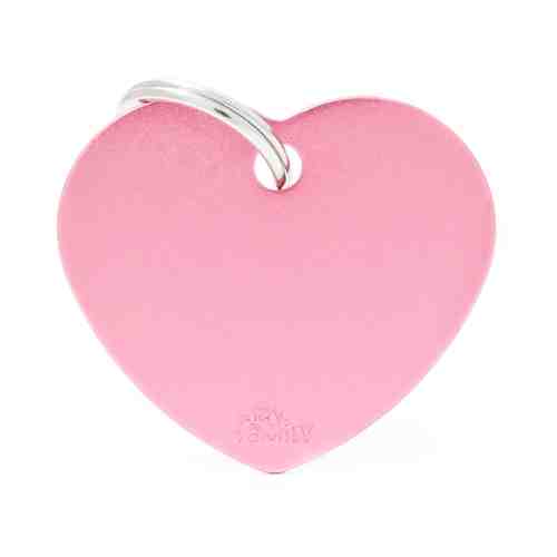 MyFamily Medalion Inima Aluminiu Roz L