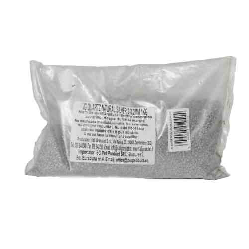 Nisip pentru Acvariu Quartz Natural Silver 2-3.2 mm 1 Kg