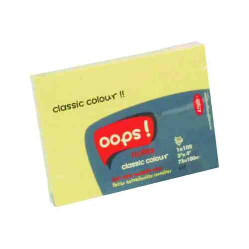 Notes adeziv 75x75 EAGLE 654E 100 coli galben-pal