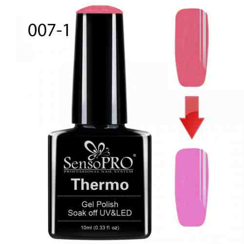 Oja Semipermanenta Termica SensoPro Roz 10ml - #007-1 Brink Pink