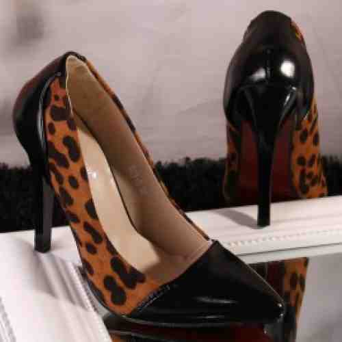 Pantofi Animal Print Dama Maro Cod: A315 (CULOARE: Maro, DIMENSIUNE TOC: 10, MARIME: 35)