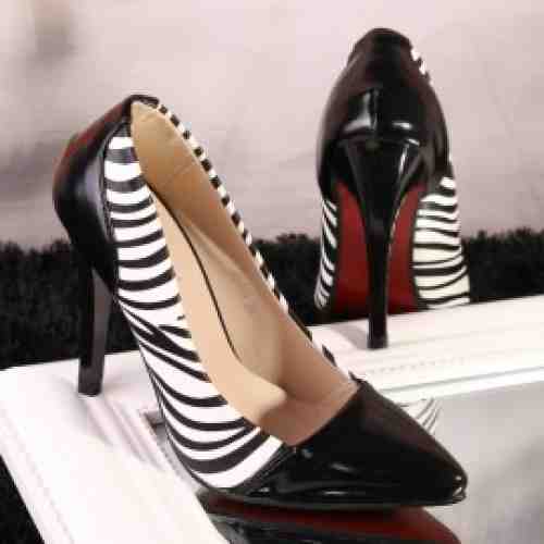 Pantofi Animal Print Dama Negrii Cod: A359 (CULOARE: Negru, DIMENSIUNE TOC: 10, MARIME: 37)