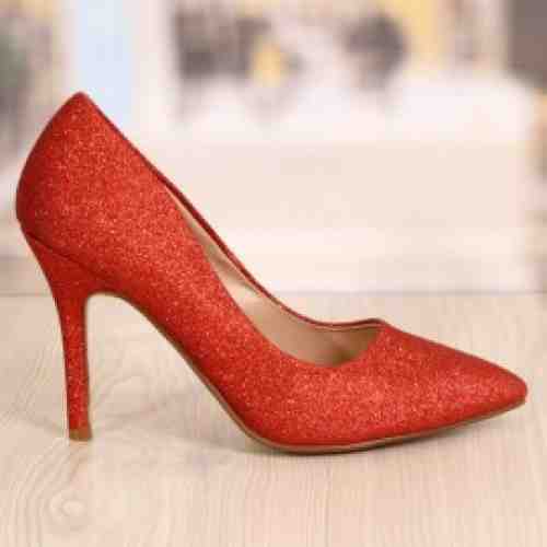 Pantofi Dama Sidefat Rosii Cod: 856 (CULOARE: Rosu, DIMENSIUNE TOC: 10, MARIME: 38)