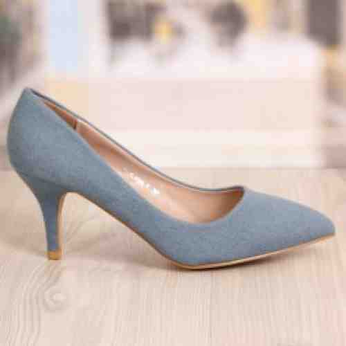 Pantofi Dama Uni Denim Albastrii Deschis Cod: 822 (CULOARE: Albastru, DIMENSIUNE TOC: 7, MARIME: 40)