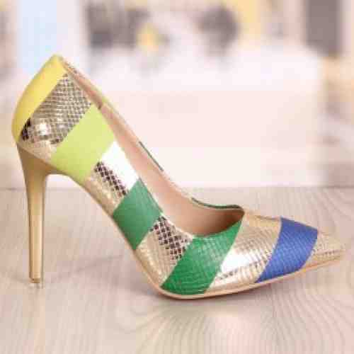 Pantofi Stiletto Carnaval Aurii Cod: 921 (CULOARE: Auriu, DIMENSIUNE TOC: 10, MARIME: 39)