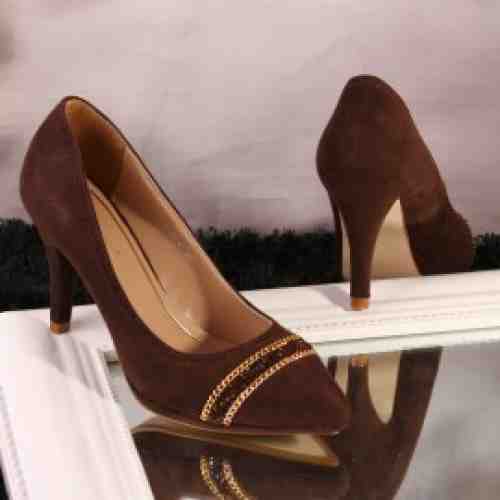 Pantofi Stiletto Elenush Coffe Cod: A387 (CULOARE: Maro, DIMENSIUNE TOC: 8, MARIME: 36)