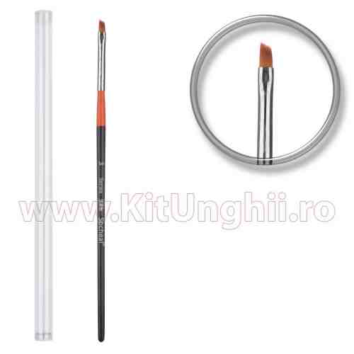 Pensula unghii gel nr.3 cu etui tubular - Orange Tulip