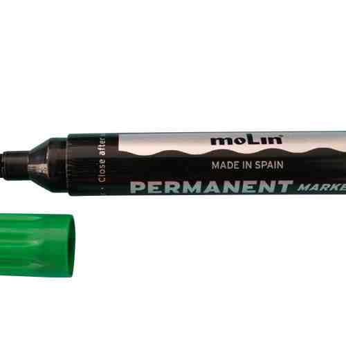 Permanent marker, varf rotund, corp plastic, MOLIN - verde