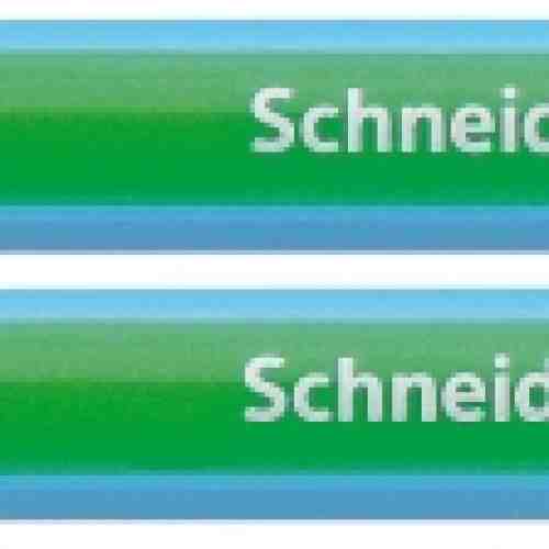 Pix SCHNEIDER Slider Edge M, rubber grip, varf mediu - scriere verde