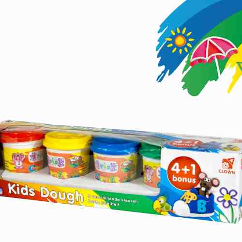 Plastilina pentru Copii Clown 4+1 Kids Dough