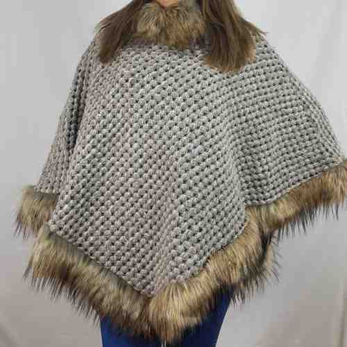 Poncho din lana Sanda