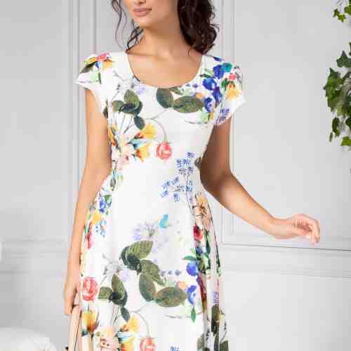 Rochie Helga de zi cu imprimeu floral
