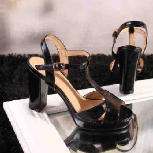 Sandale cu Toc Gros Negre Cod: A270 (CULOARE: Negru, DIMENSIUNE TOC: 10, MARIME: 40)