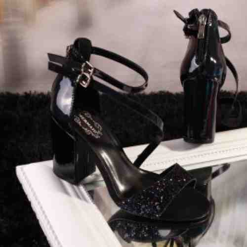 Sandale cu Toc Negre Mia Cod: A288 (CULOARE: Negru, DIMENSIUNE TOC: 9, MARIME: 37)