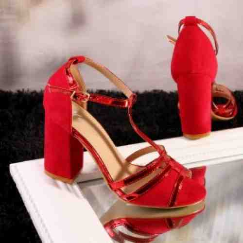 Sandale cu Toc Rosii Marisa Cod A246 (CULOARE: Rosu, DIMENSIUNE TOC: 9, MARIME: 39)