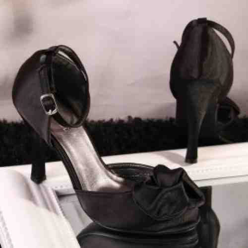 Sandale Satin Dama Negrii Cod: A328 (CULOARE: Negru, DIMENSIUNE TOC: 9, MARIME: 35)